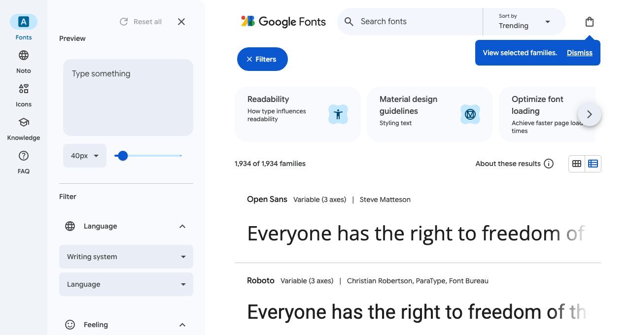Google Fonts